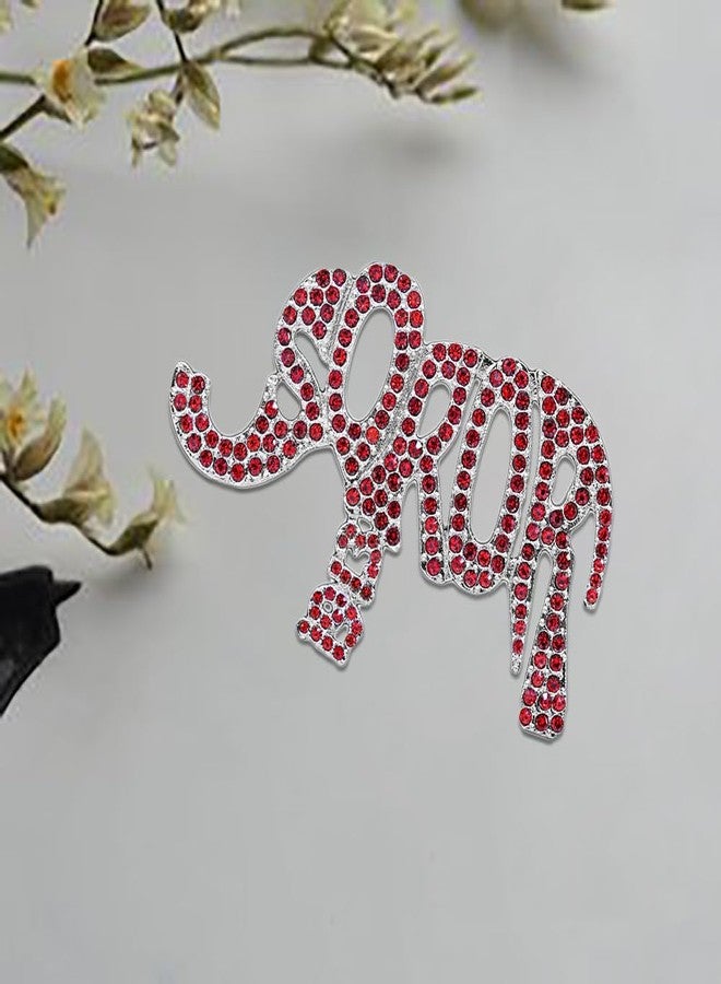 HUSURU Elegant Soror Womenhood Gifts Red Soror 1913 Elephant Pin Fortitude Delta Sorority Broach Greek Letter Jewelry - Image 5